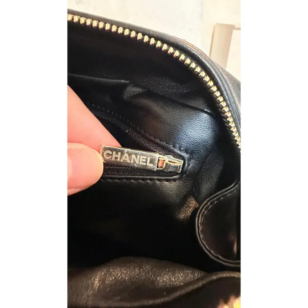 CHANEL BLACK QUILTED BOWLING CHAIN BAG - Picture 14 of 16